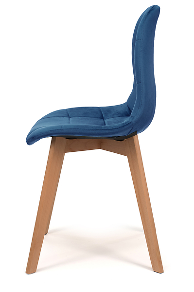 Krzesło tapicerowane skandynawskie welurowe VEGAS zielony