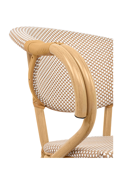 Krzesło CAFE BISTRO PARIS ARM jasnobrązowe rattan