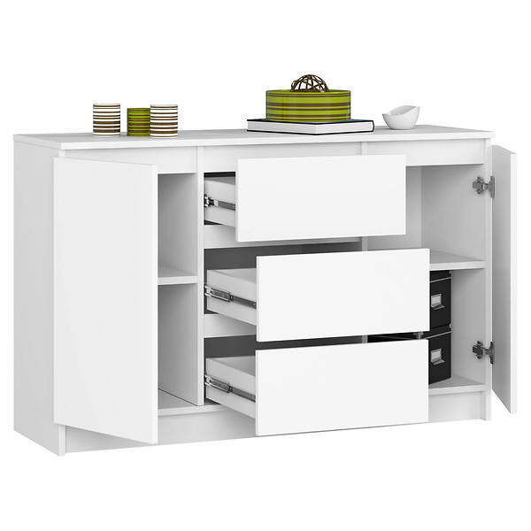Komoda AKORD K016 Biała 120 cm Biały mat 120x40x77 cm