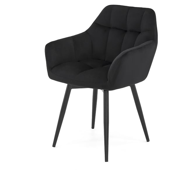 Krzesło obrotowe FREJA welur czarny noga czarna