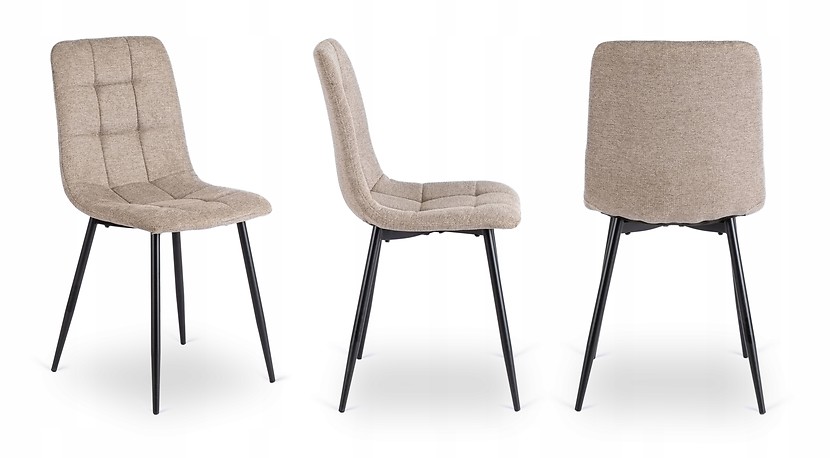 Krzesło Tapicerowane Kuchenne Do Jadalni Kuchni Salonu Loft Czarne PERU 2