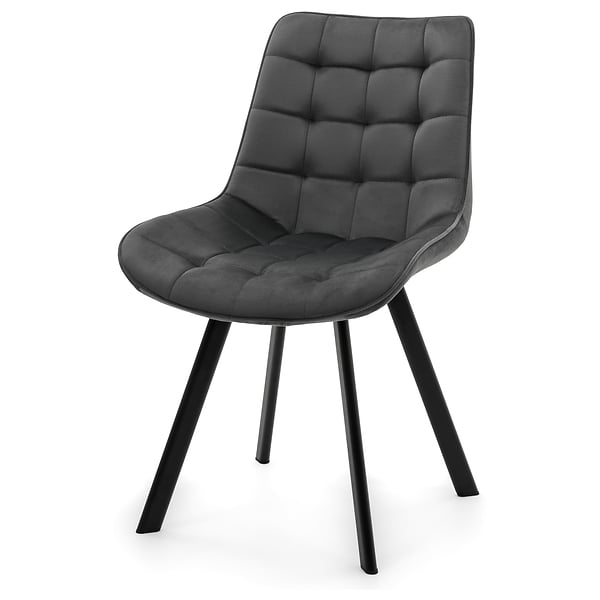 Krzesło Tapicerowane Welurowe Do Salonu Jadalni Zielone TORI