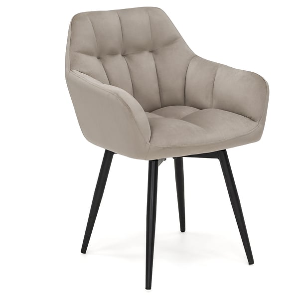 Krzesło obrotowe FREJA welur czarny noga czarna