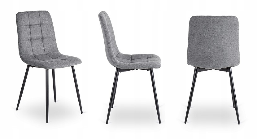 Krzesło Tapicerowane Kuchenne Do Jadalni Kuchni Salonu Loft Czarne PERU 2