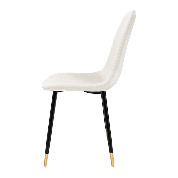 Krzesło tapicerowane welurowe pikowane beżowe do salonu jadalni