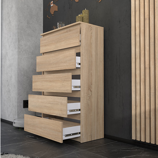 Komoda do salonu nowoczesna 70cm szafka rtv loft szara wotan