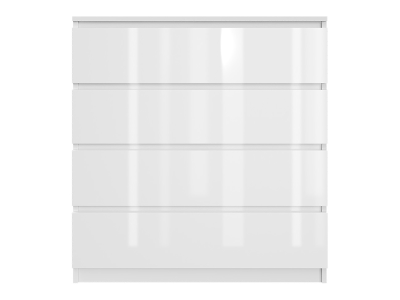 Komoda biała lakierowana 90cm - 4 szuflady, salon, sypialnia