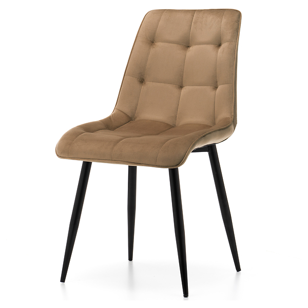 Krzesło tapicerowane welurowe CHIC velvet aksamit zielony