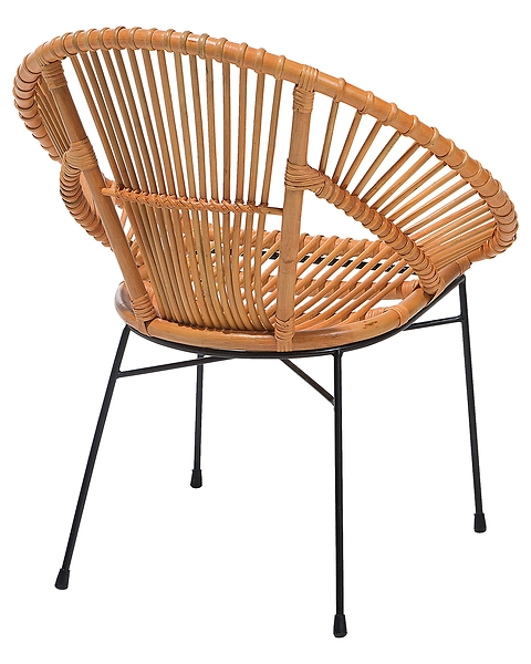 Krzesło rattanowe spaghetti brązowe