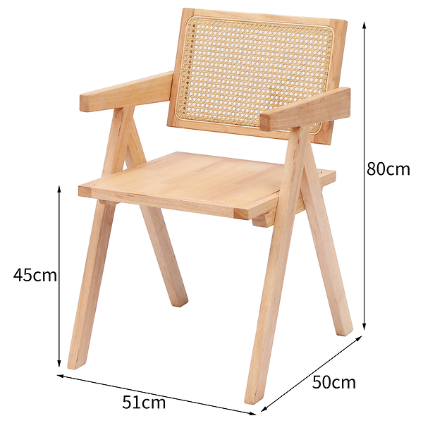 Krzesło stołowe z drewna i czarnym plecionką