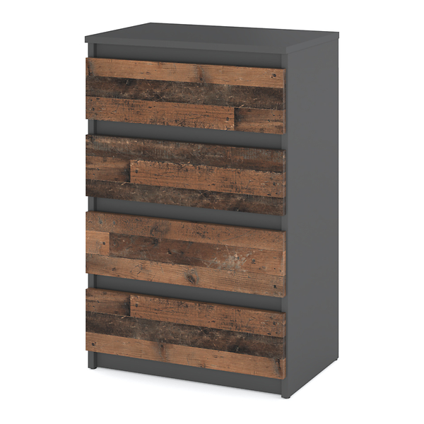 Komoda 4 szuflady 60cm hugo szafka do sypialni salonu szara