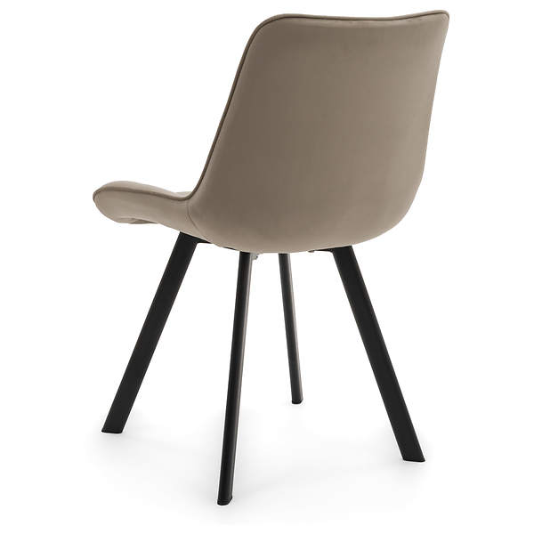 Krzesło Tapicerowane Welurowe Do Salonu Jadalni Zielone TORI