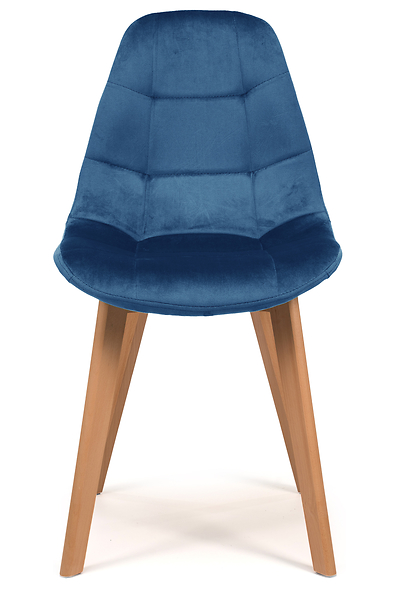 Krzesło tapicerowane skandynawskie welurowe VEGAS zielony