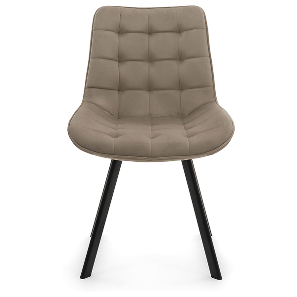 Krzesło Tapicerowane Welurowe Do Salonu Jadalni Zielone TORI