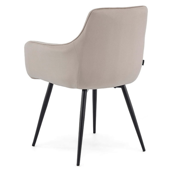 Krzesło tapicerowane DC-0084-3 beżowy welur 7 | czarne nogi