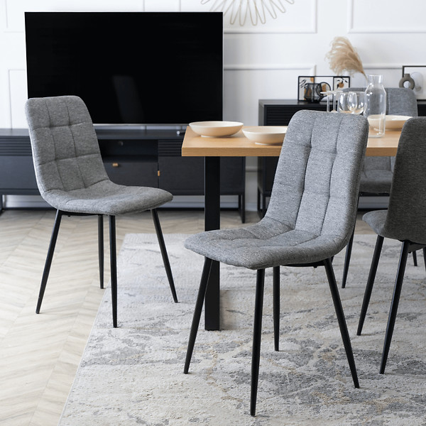 Krzesło Tapicerowane Kuchenne Do Jadalni Kuchni Salonu Loft Czarne PERU 2