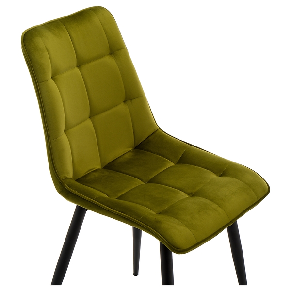Krzesło tapicerowane welurowe CHIC velvet aksamit zielony