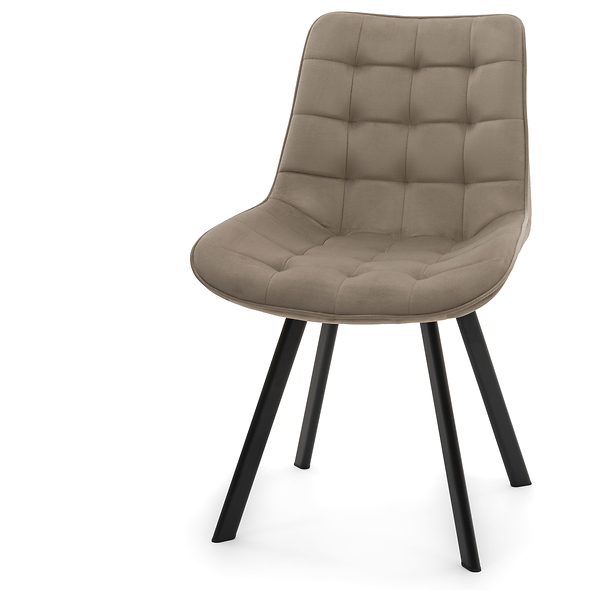 Krzesło Tapicerowane Welurowe Do Salonu Jadalni Zielone TORI