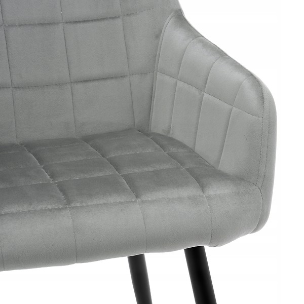 Krzesło tapicerowane ORTE zielony welur do salonu jadalni