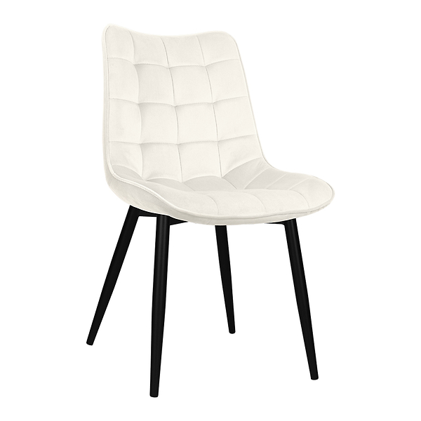 Krzesło tapicerowane welurowe pikowane do salonu jadalni