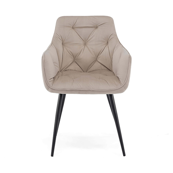 Krzesło tapicerowane DC-0084-3 beżowy welur 7 | czarne nogi