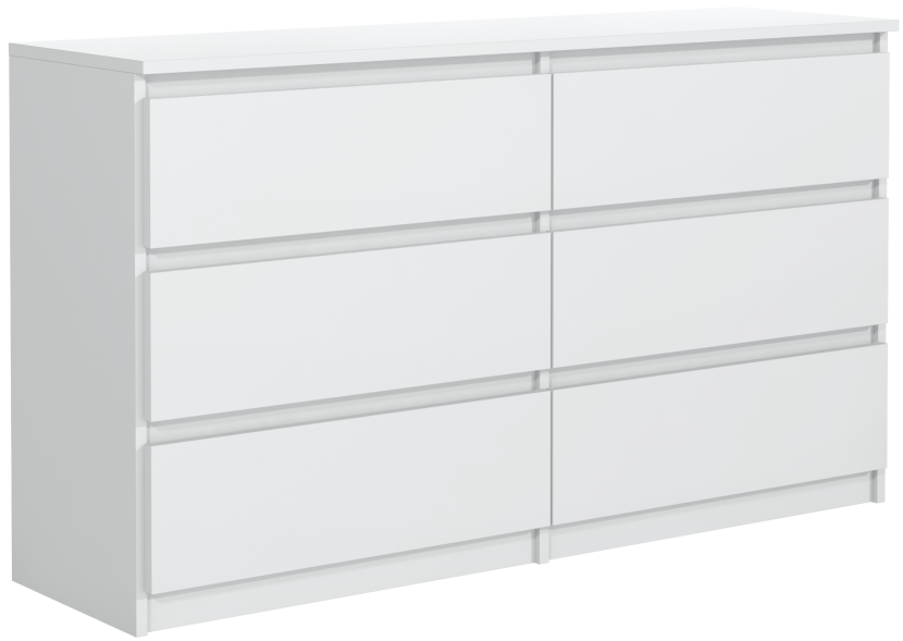 Komoda 6 szuflad 100cm biała