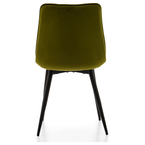 Krzesło tapicerowane welurowe CHIC velvet aksamit zielony