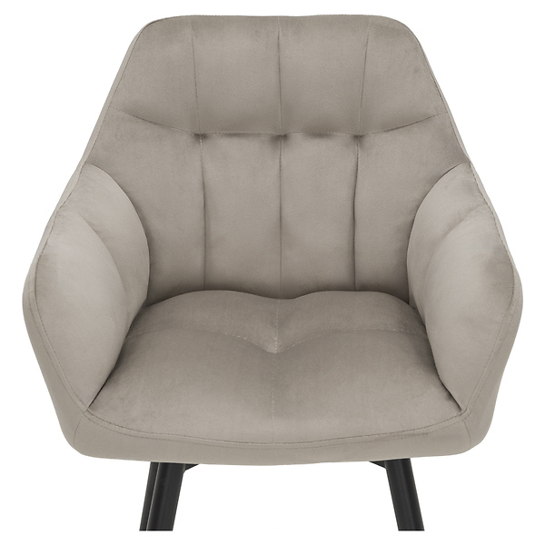 Krzesło obrotowe FREJA welur czarny noga czarna