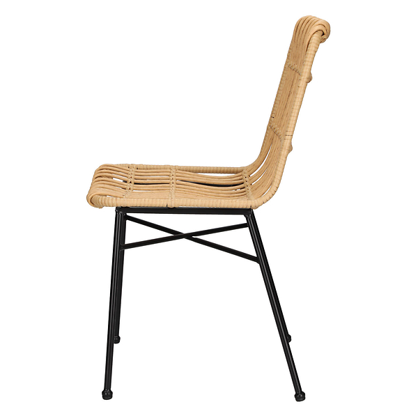 Zestaw 4 KRZESŁA Surabaya technorattan i stal profilowane