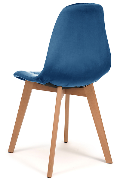 Krzesło tapicerowane skandynawskie welurowe VEGAS zielony