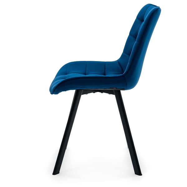 Krzesło Tapicerowane Welurowe Do Salonu Jadalni Zielone TORI