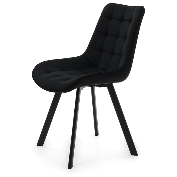 Krzesło Tapicerowane Welurowe Do Salonu Jadalni Zielone TORI