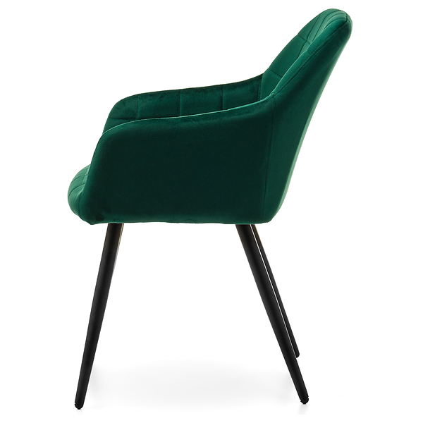 Krzesło tapicerowane ORTE zielony welur do salonu jadalni