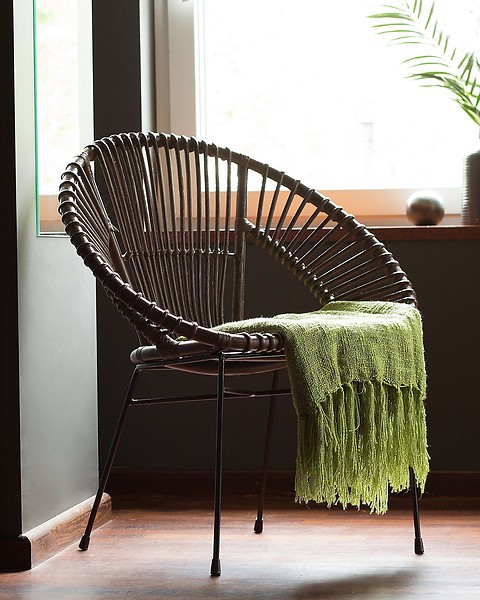 Krzesło rattanowe spaghetti brązowe