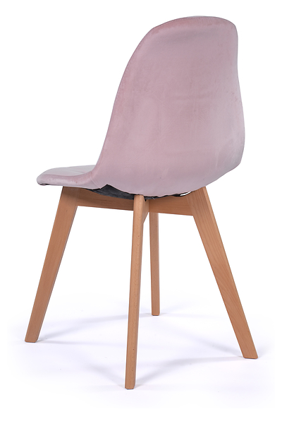 Krzesło tapicerowane skandynawskie welurowe VEGAS zielony