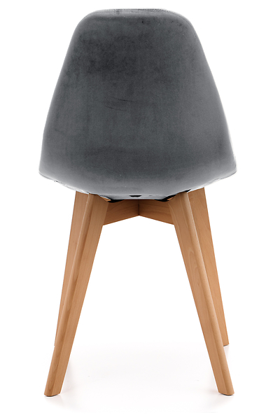 Krzesło tapicerowane skandynawskie welurowe VEGAS zielony