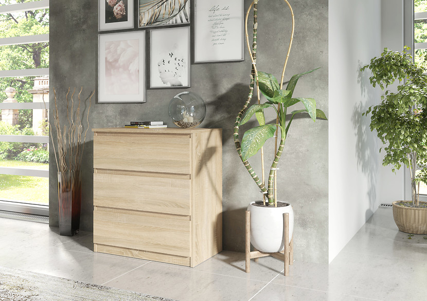 Komoda 3 szuflady kaszmir