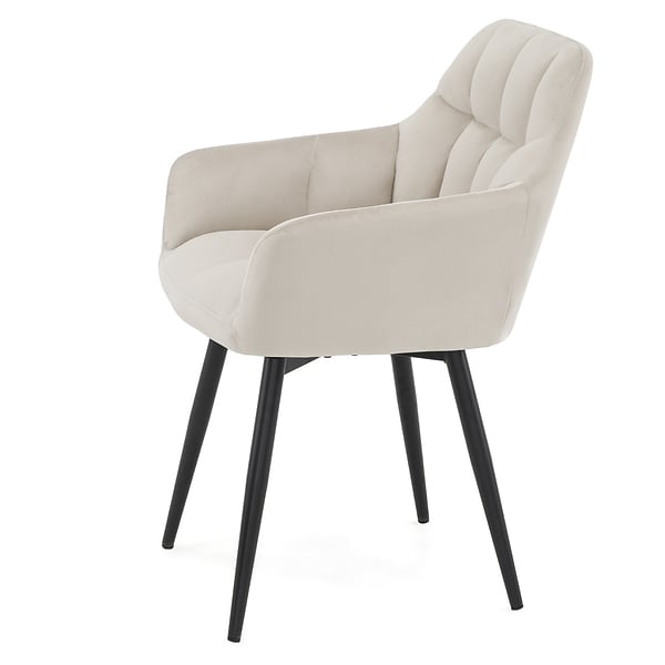 Krzesło obrotowe FREJA welur czarny noga czarna