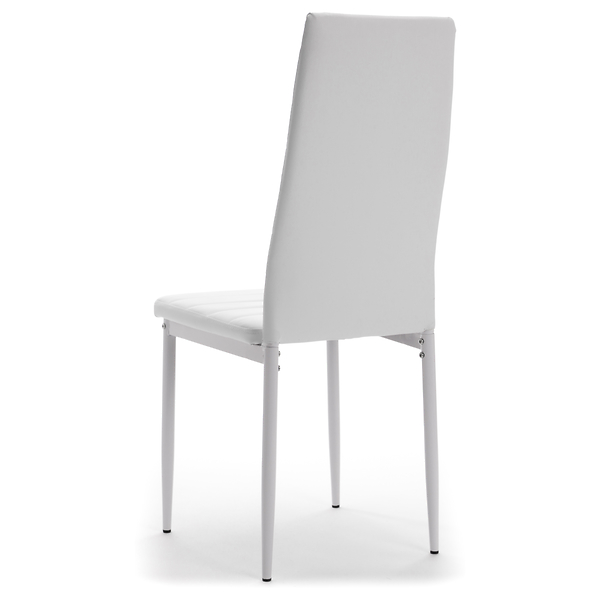 Zestaw 6 krzeseł FADO tapicerowane ekoskóra szare