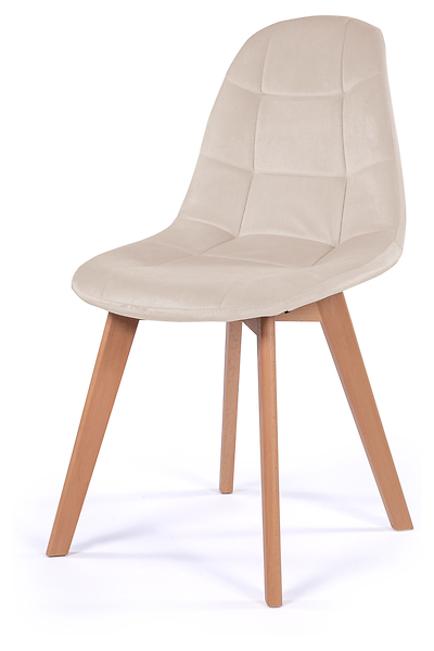 Krzesło tapicerowane skandynawskie welurowe VEGAS zielony