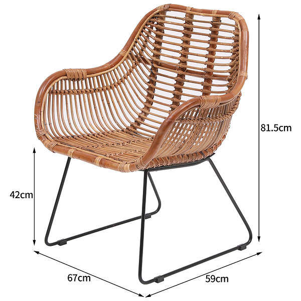 Zestaw 2 krzeseł z metalu i włókien