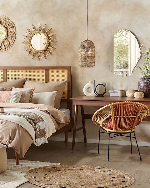 Krzesło rattanowe spaghetti brązowe