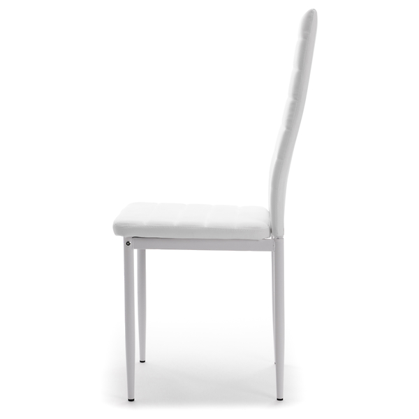 Zestaw 6 krzeseł FADO tapicerowane ekoskóra szare