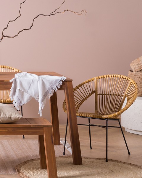 Krzesło rattanowe spaghetti brązowe