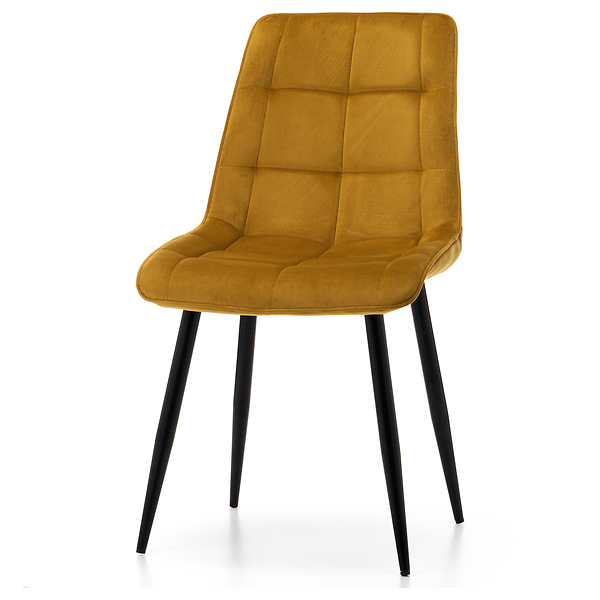 Krzesło tapicerowane welurowe CHIC velvet aksamit zielony