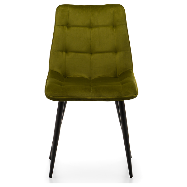 Krzesło tapicerowane welurowe CHIC velvet aksamit zielony