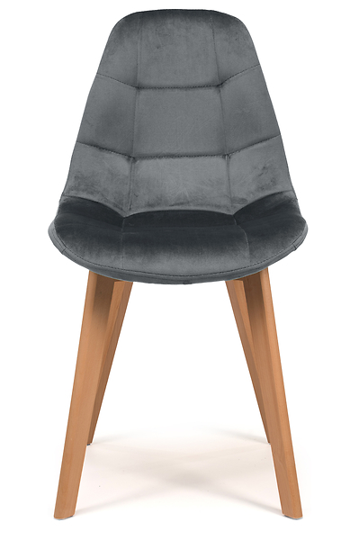 Krzesło tapicerowane skandynawskie welurowe VEGAS zielony