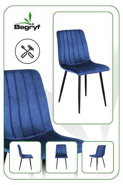 Krzesło Magnolia beżowe welur do salonu do jadalni do kuchni BEGRYF