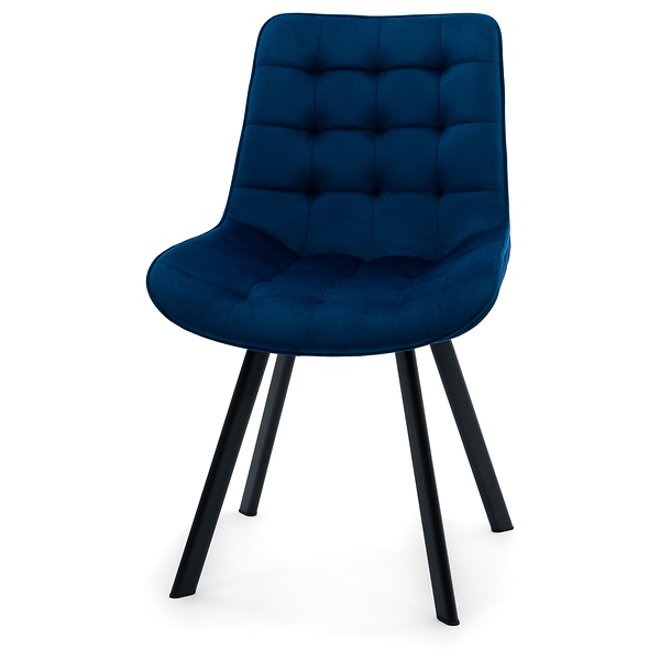 Krzesło Tapicerowane Welurowe Do Salonu Jadalni Zielone TORI