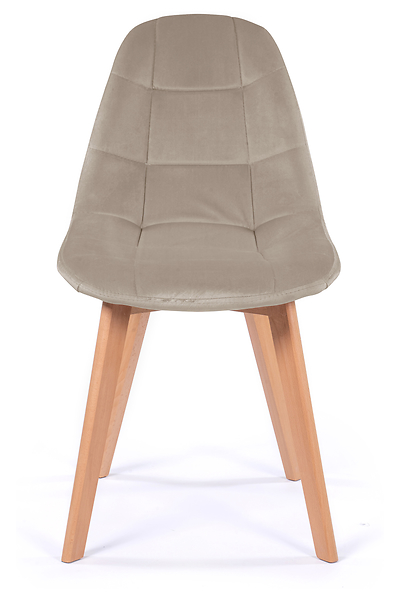 Krzesło tapicerowane skandynawskie welurowe VEGAS zielony